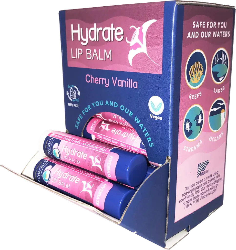 Hydrate Lip Balm Display, Cherry Vanilla 21 pcs